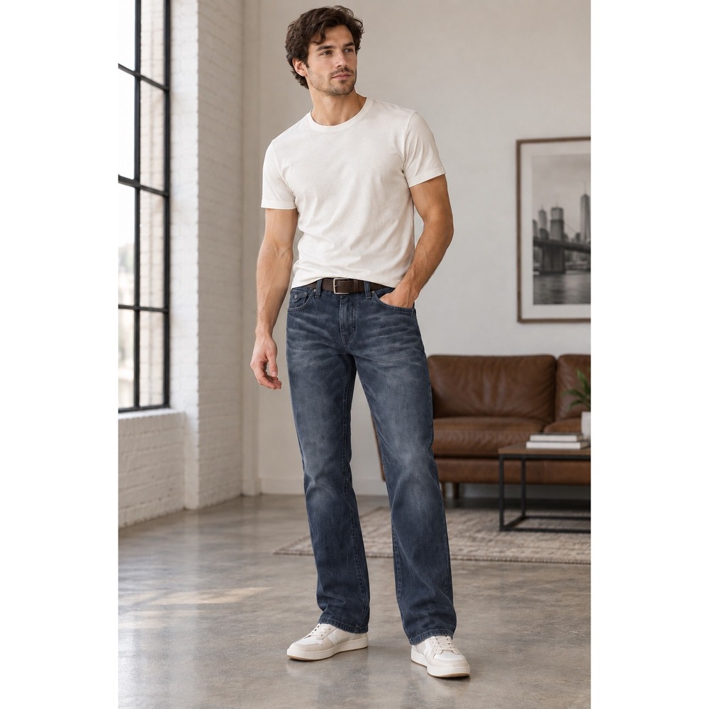 True Religion Ricky Corduroy Pants Men's 29 Blue Relaxed Straight Y2K